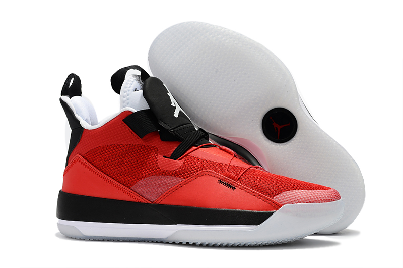 New Air Jordan 33 Red Black White Shoes - Click Image to Close